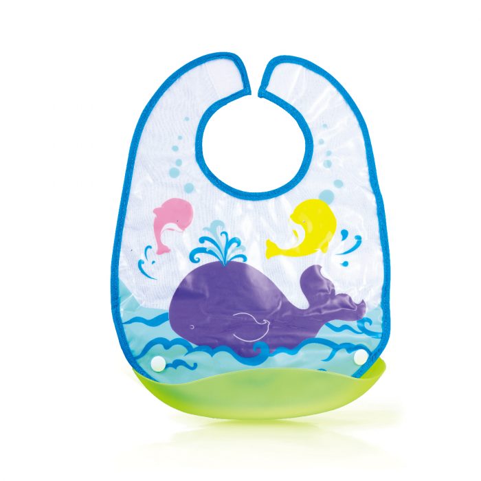 Whale Baby Bib (with Detachable Catcher)