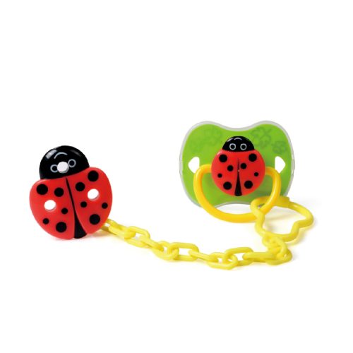 Ladybug Pacifier & Holder Set