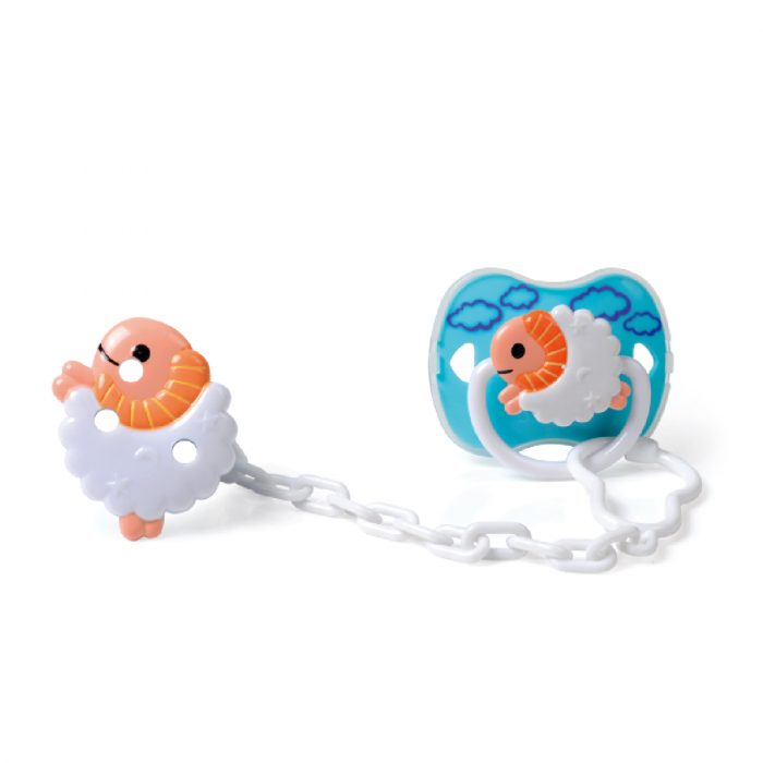 Sheep Pacifier & Holder Set