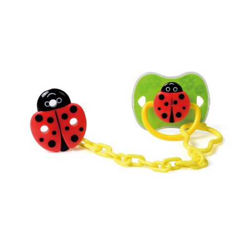 Ladybug Pacifier & Holder Set with Cover