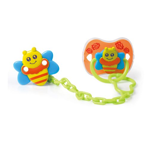 Bee Pacifier & Holder Set with Cover