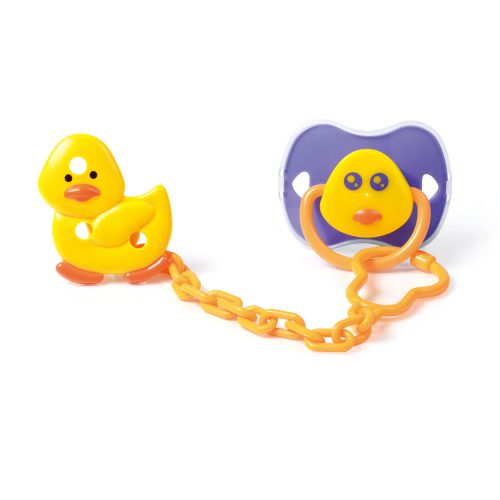 Duck Pacifier & Holder Set with Cover