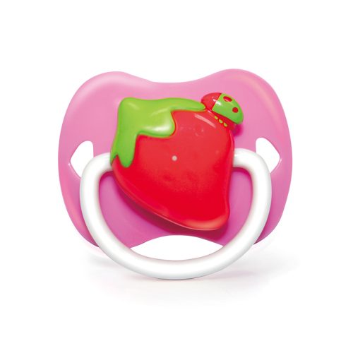 Strawberry Pacifier with Cover (Silicone Teat)