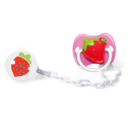 Strawberry Pacifier Orthodontic & Holder Set with Cover