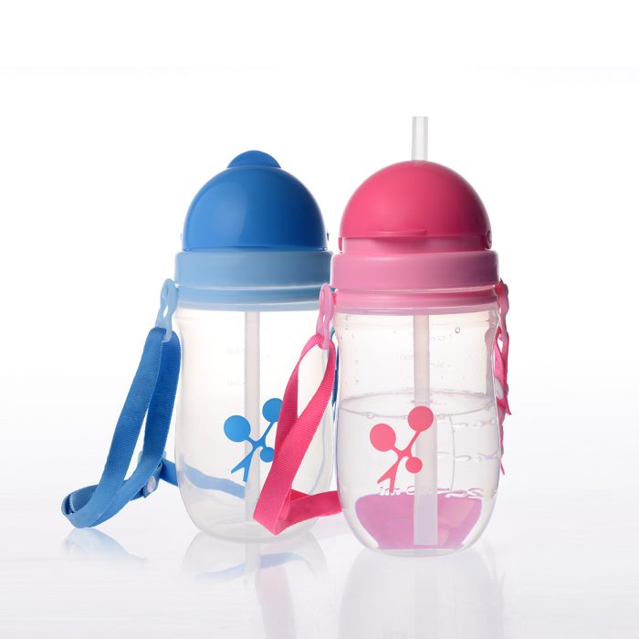Straw Training Cup with Shoulder Strap(360ml)