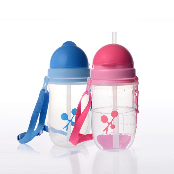 Straw Training Cup with Shoulder Strap(360ml)