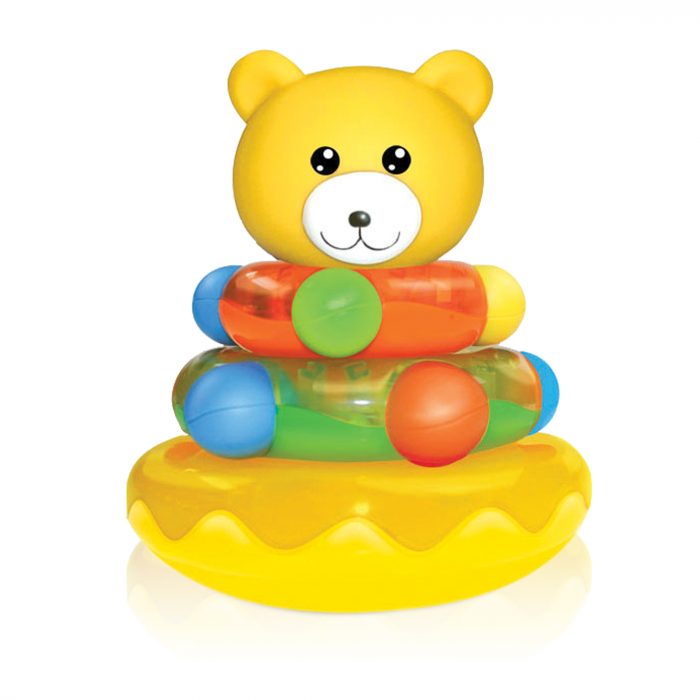 Roly Poly with Soft Teether Stud - PVC Bear